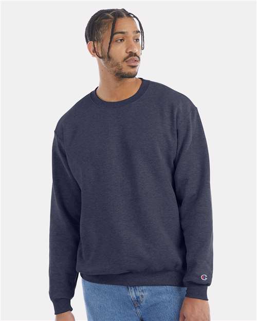 Champion S600, Unisex Powerblend Crewneck Sweatshirt, Navy Heather