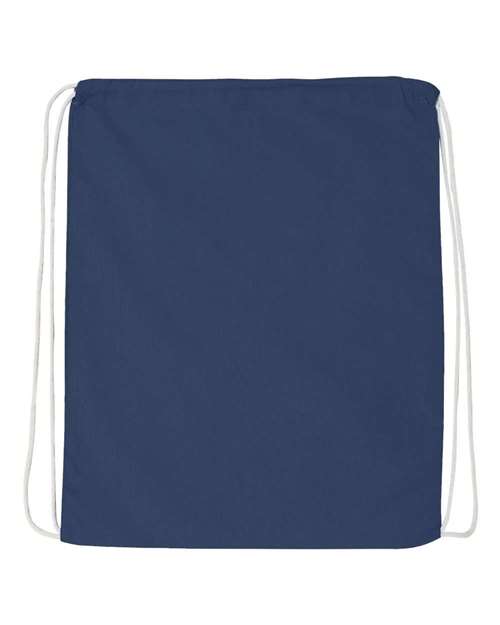 Q-Tees Q4500, Economical Cotton Drawstring Bag, Navy