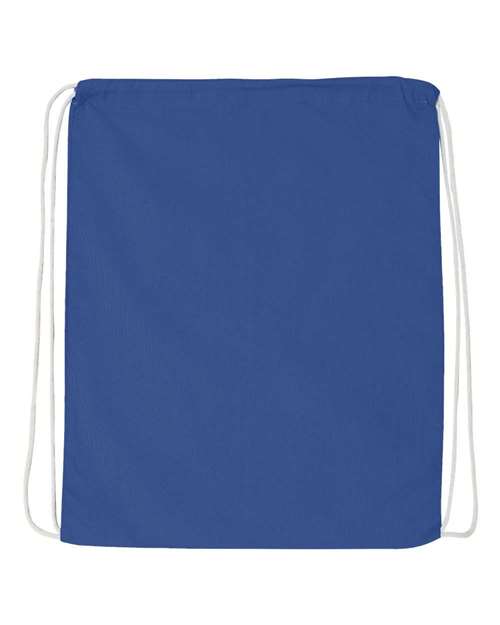 Q-Tees Q4500, Economical Cotton Drawstring Bag, Royal