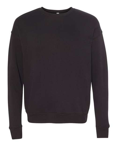 BELLA + CANVAS 3945, Unisex Sponge Fleece Drop Shoulder Crewneck Sweatshirt, Black