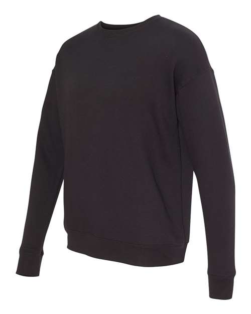 BELLA + CANVAS 3945, Unisex Sponge Fleece Drop Shoulder Crewneck Sweatshirt, Black