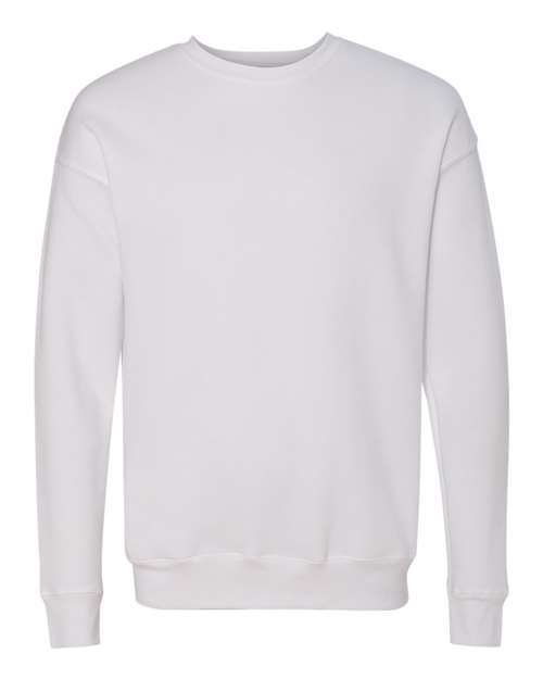 BELLA + CANVAS 3945, Unisex Sponge Fleece Drop Shoulder Crewneck Sweatshirt, White