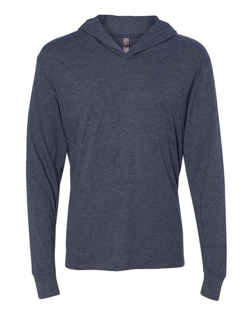 Unisex Triblend Hooded Long Sleeve Pullover T-Shirt - - 3222 Vintage Navy S 4-4.9 oz 6021 82018 Adult Athletics Best Selling Brands Blends CA New ab Cotton Cotton - Combed Cotton - Ringspun Fashion T-Shirts Fitted Garment Washed Go To Fashion Hooded Jersey Light (Under 5 oz) Long Sleeves Mens & Unisex Next Level Next Level Triblend and Sueded No Visible Logos Polyester Pullovers Rayon Side Seams T-Shirts T-Shirts - Long Sleeve Tagged Tops Triblends Unisex