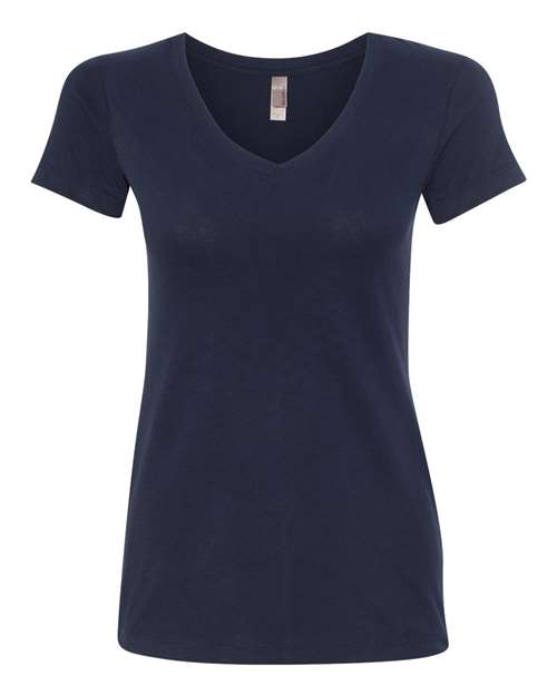 Women's Sueded V - - 3891 Midnight Navy XS 4-4.9 oz 56218 6480 Adult Blends Cotton Cotton - Combed Cotton - Over 50% Cotton - Ringspun Fitted Jersey Juniors Light (Under 5 oz) Next Level No Visible Logos Polyester Short Sleeves Side Seams T-Shirts T-Shirts - Premium Tagged Tear Away Tops V-Neck Womens