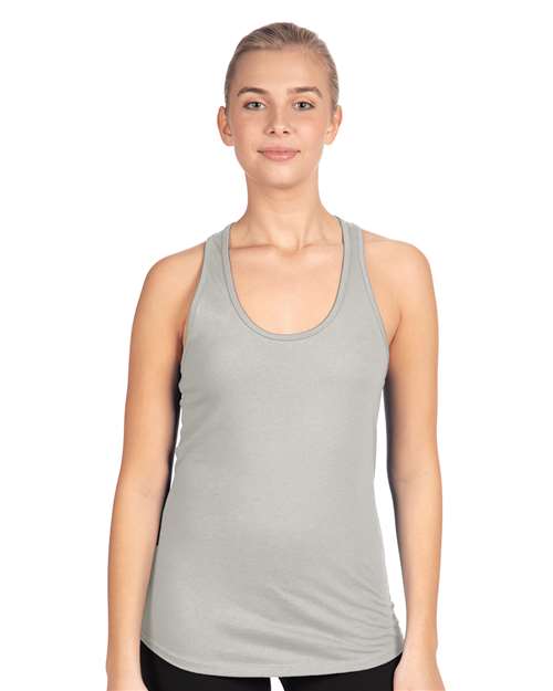 Next Level 1533, Women's Ideal Racerback Tank, Silver
