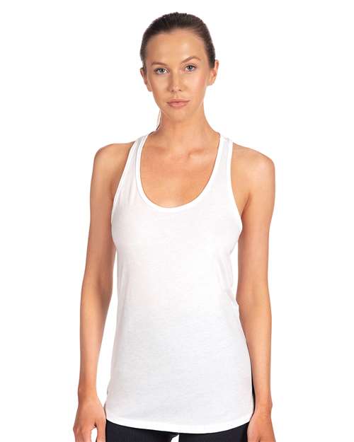 Next Level 1533, Women's Ideal Racerback Tank, White
