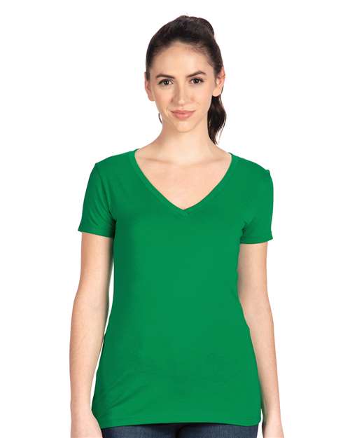 Next Level 1540, Women's Ideal V-neck Tee, Kelly Green