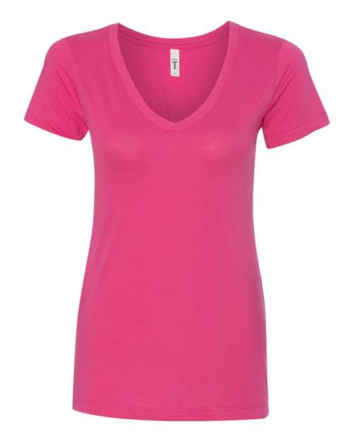 Next Level 1540, Women's Ideal V-neck Tee, Raspberry