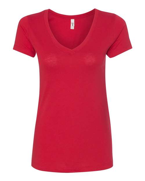 Next Level 1540, Women's Ideal V-neck Tee, Red