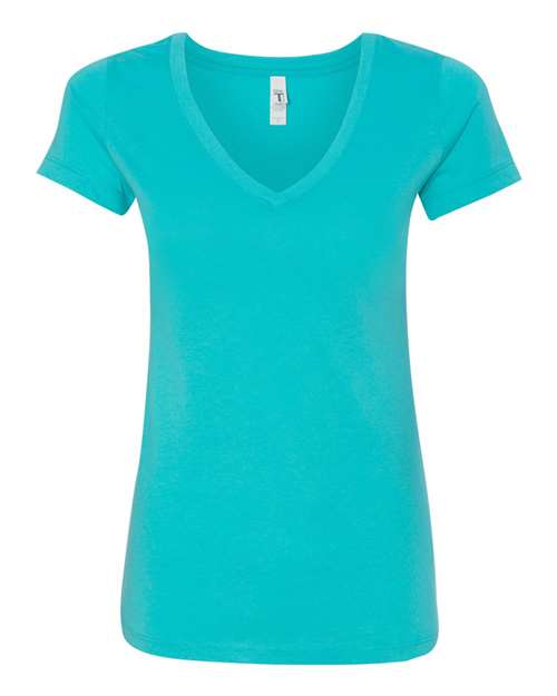Next Level 1540, Women's Ideal V-neck Tee, Tahiti Blue