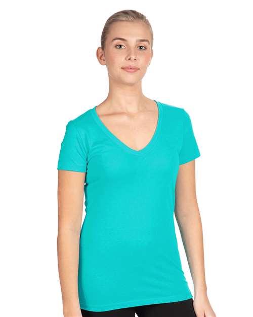 Next Level 1540, Women's Ideal V-neck Tee, Tahiti Blue