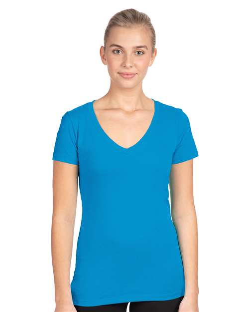 Next Level 1540, Women's Ideal V-neck Tee, Turquoise