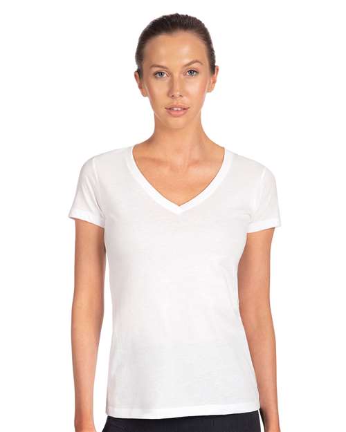 Next Level 1540, Women's Ideal V-neck Tee, White