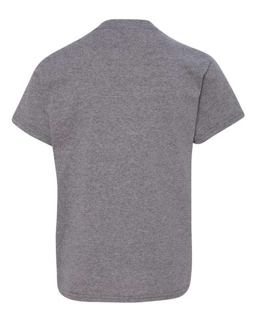 Gildan 5000B, Youth Heavy Cotton T-shirt, Graphite Heather
