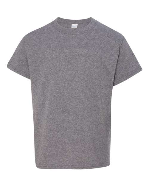 Gildan 5000B, Youth Heavy Cotton T-shirt, Graphite Heather