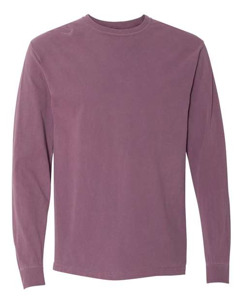 Unisex Garment-Dyed Heavyweight Long Sleeve T-Shirt - Berry - - 2217 - Toronto Screen Printing- Color