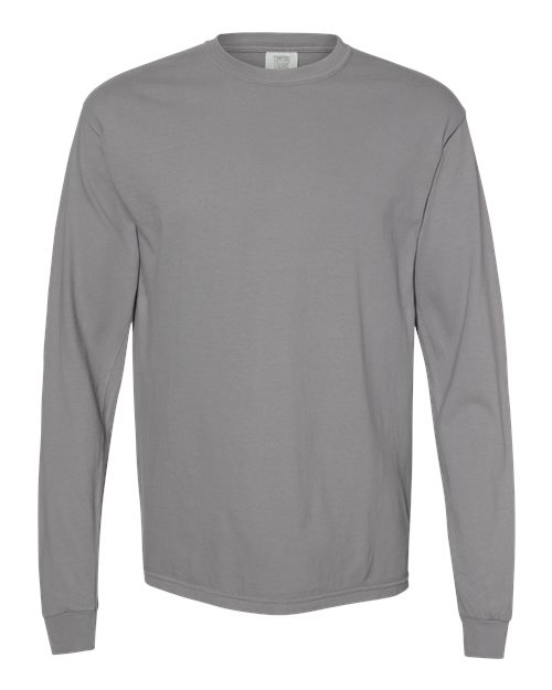 Unisex Garment-Dyed Heavyweight Long Sleeve T-Shirt - Granite - - 2217