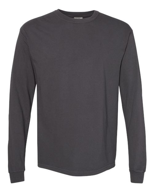 Unisex Garment-Dyed Heavyweight Long Sleeve T-Shirt - Graphite - - 2217