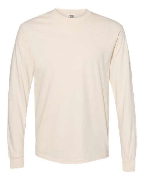 Unisex Garment-Dyed Heavyweight Long Sleeve T-Shirt - Ivory - - 2217