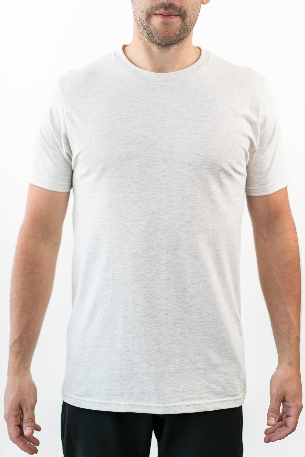 47151 - Mens Premium Tee Oatmeal 47151 COTTON FITTED Lightweight MEN OPTIMA Premium REGULAR shsdchildproduct tearaway