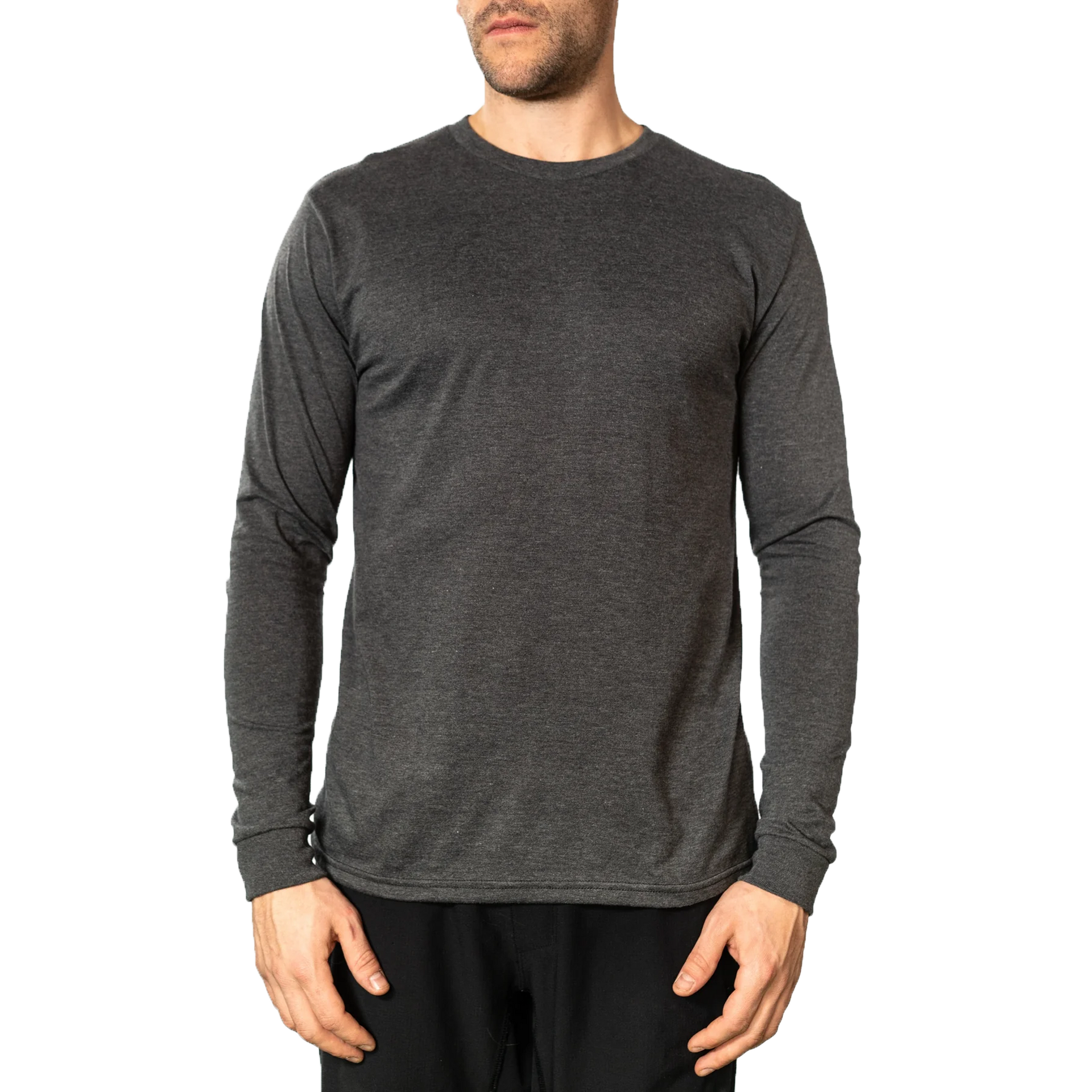 47336 - Men's Long Sleeve COTTON / POLYESTER FITTED Lightweight LONG SLEEVE TEES MEN OPTIMA REGULAR tearaway