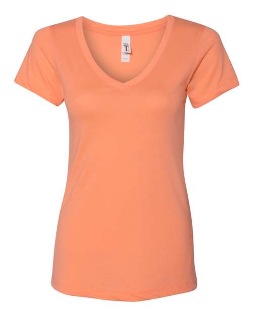 Next Level 1540, Women's Ideal V-neck Tee, Light Orange