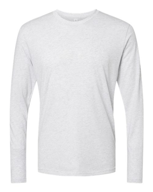 Next Level 6071, Unisex Triblend Long Sleeve Tee, Heather White