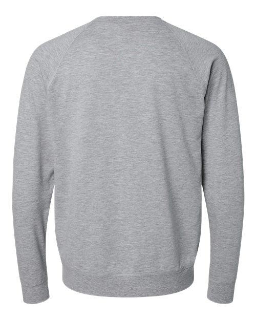 Next Level 9000, Unisex Laguna Raglan Crewneck Sweatshirt, Heather Grey