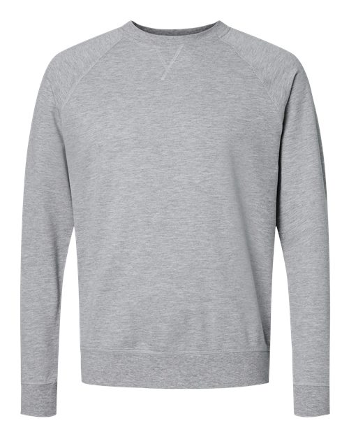 Next Level 9000, Unisex Laguna Raglan Crewneck Sweatshirt, Heather Grey