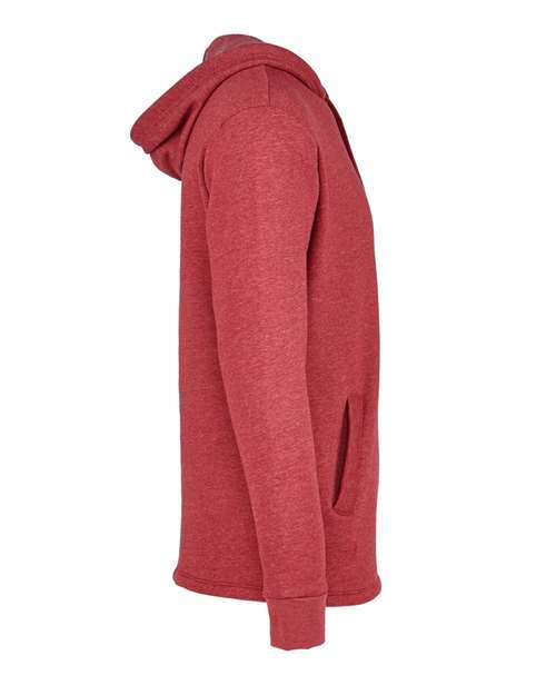 Next Level 9300, Unisex Malibu Welt Pocket Hoodie Sweatshirt, Heather Cardinal