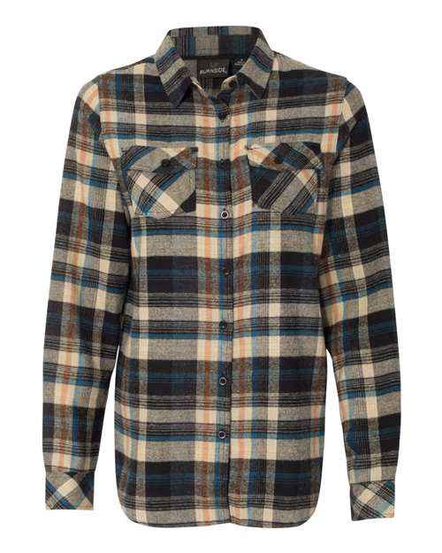 Women's Yarn-Dyed Flannel Shirt - 4171 for Cozy Style and Comfort Dark Khaki Comfortable Women's Top Cozy Style Shirt Women's Flannel Shirt Yarn-Dyed Flannel