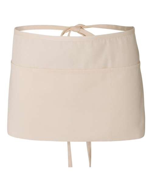 Q-Tees Q2115, Waist Apron With Pockets, Natural