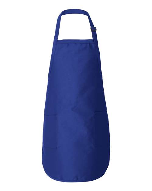 Q-Tees Q4350, Full-length Apron With Pockets, Royal