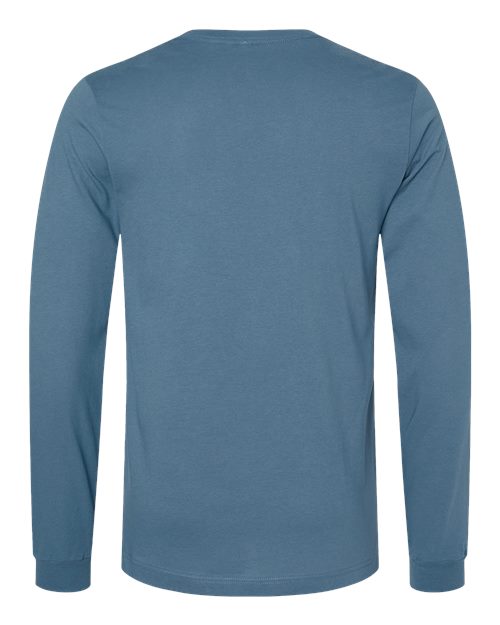 BELLA + CANVAS 3501, Unisex Jersey Long Sleeve Tee, Steel Blue