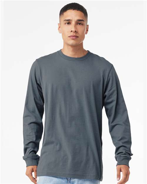 BELLA + CANVAS 3501, Unisex Jersey Long Sleeve Tee, Steel Blue