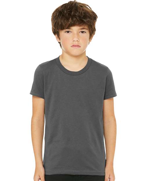 BELLA + CANVAS 3001Y, Youth Jersey Tee, Asphalt