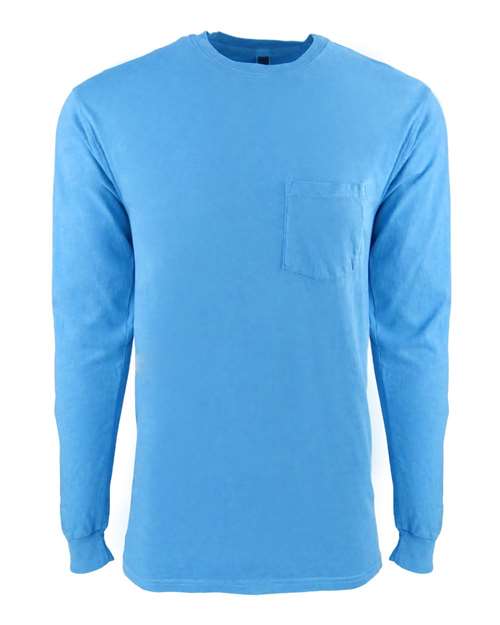 Unisex Inspired Dye Long Sleeve Pocket T-Shirt - - 4865 Ocean 39818 5-5.9 oz 7451 Adult Best Selling Brands CA New ab Cotton - 100% Cotton - Combed Cotton - Over 50% Cotton - Ringspun Crewneck Cuffed / Cuffs Fitted Garment & Pigment Dyed Garment Dyed Garment Washed Go To Fashion Jersey Long Sleeves Mens & Unisex Next Level No Visible Logos Pockets Regular (5-6 oz) Ribbed Side Seams T-Shirts T-Shirts - Long Sleeve Tear Away Tops Unisex