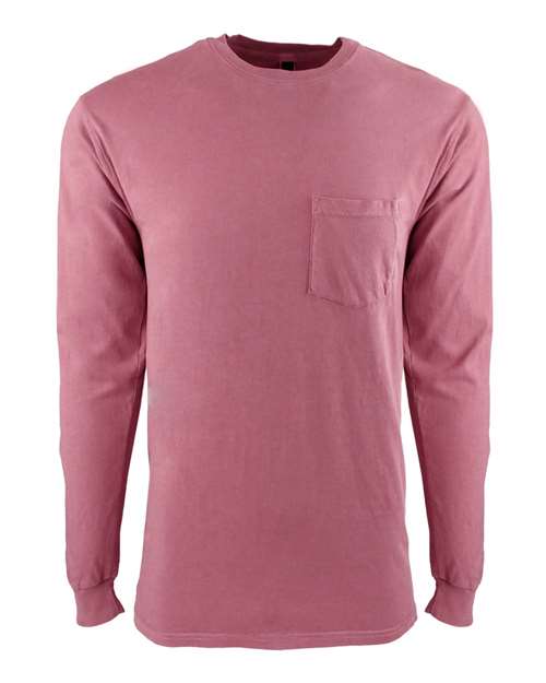 Unisex Inspired Dye Long Sleeve Pocket T-Shirt - - 4865 Smoked Paprika 39818 5-5.9 oz 7451 Adult Best Selling Brands CA New ab Cotton - 100% Cotton - Combed Cotton - Over 50% Cotton - Ringspun Crewneck Cuffed / Cuffs Fitted Garment & Pigment Dyed Garment Dyed Garment Washed Go To Fashion Jersey Long Sleeves Mens & Unisex Next Level No Visible Logos Pockets Regular (5-6 oz) Ribbed Side Seams T-Shirts T-Shirts - Long Sleeve Tear Away Tops Unisex