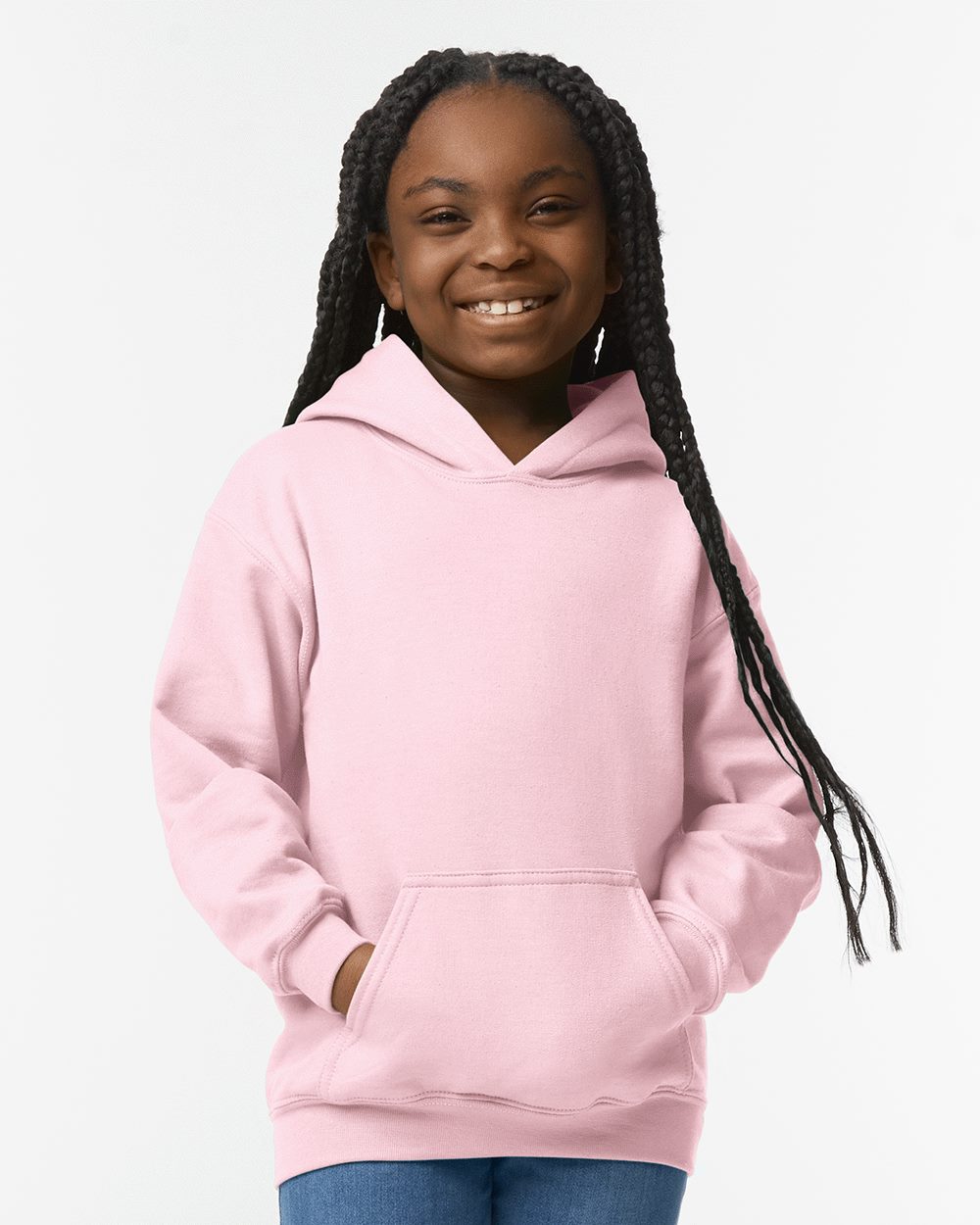 Gildan 18500B, Youth Heavy Blend Hooded Sweatshirt, Black