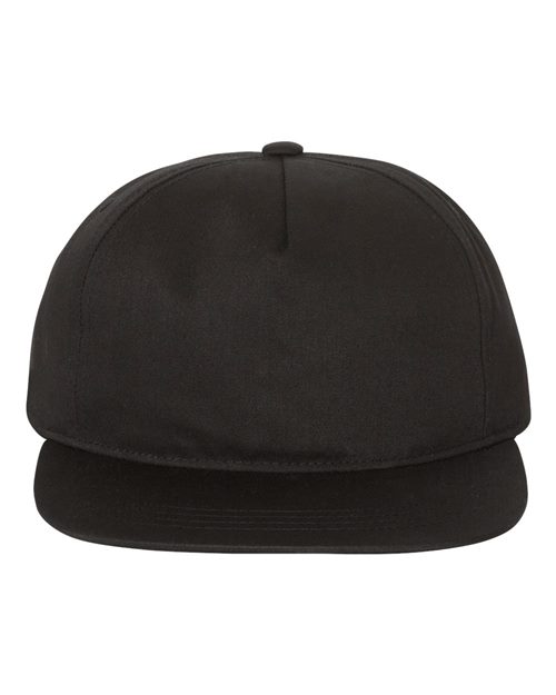 Lightly-Structured Five-Panel Snapback Cap - - 5766 44495 6502 Adjustable Adult Blends Cotton Cotton - Over 50% Fitness and Wellness Five-Panel Go To Fashion Hats Headwear Mens & Unisex Mid Profiles No Visible Logos One Size Open Backs Polyester Pre-Curved Visor School & Team Snapback Structured What's New CA YP Classics