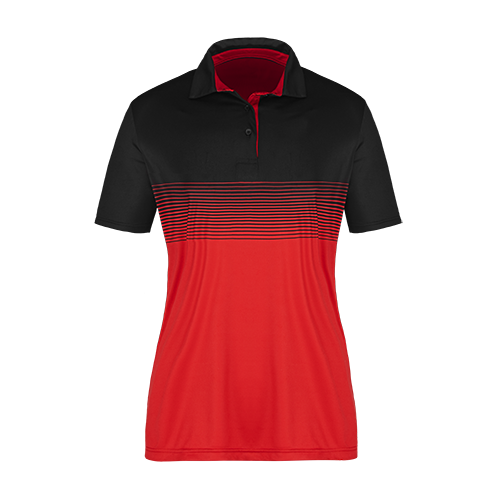 S05806 - Ralph - Ladies Printed Polo Red Black XS XS 5806 CX2 Ladies polo Women