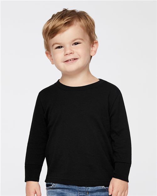 Toddler Cotton Jersey Long Sleeve Tee - - 584 - Toronto Screen Printing- Color