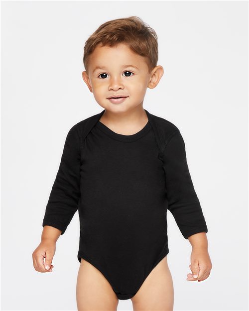 Infant Long Sleeve Baby Rib Bodysuit - - 608 - Toronto Screen Printing- Color