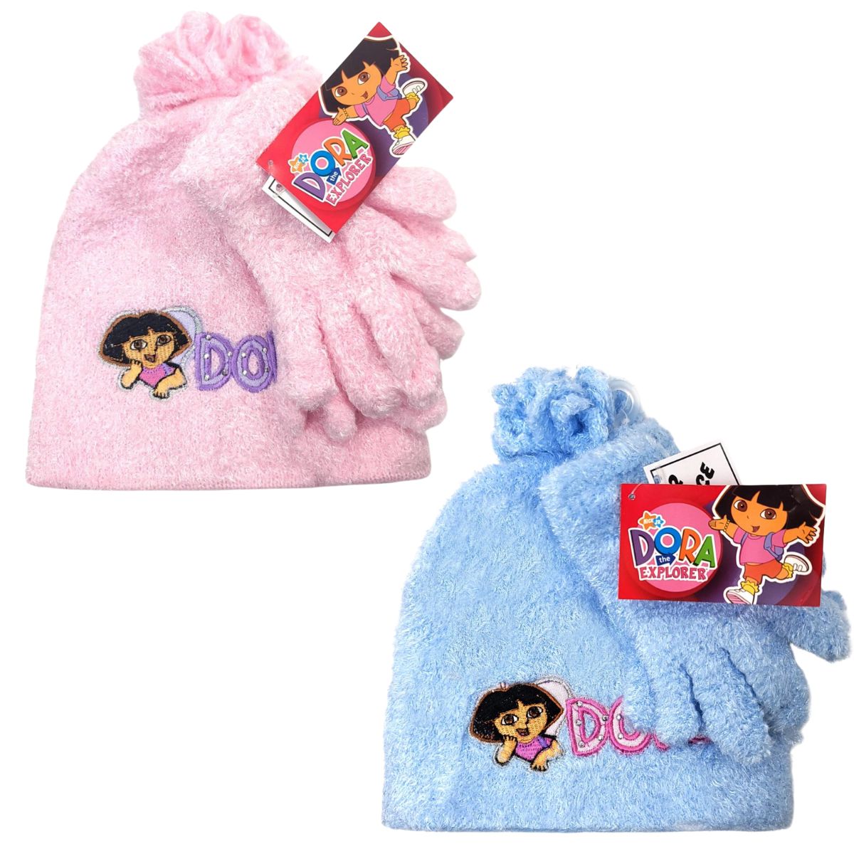 Youth - Dora the Explorer, 2pcs set, Winter Pom Beanie & Gloves set Youths
