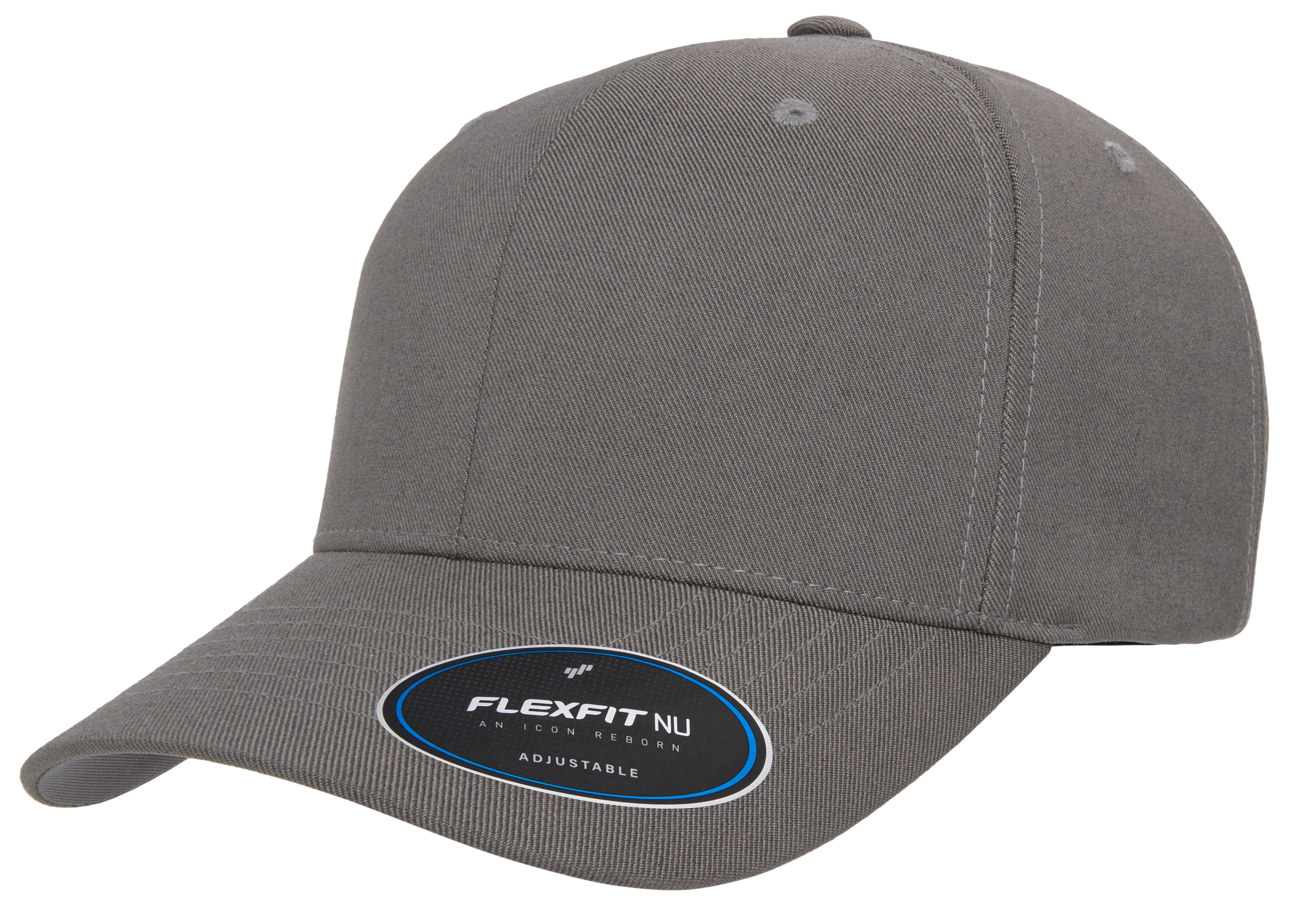 F06110 - Flexfit Nu Adjustable Cap Grey 06110 5-panel 6110 __label:IN-STOCK snap back yukon yupoong
