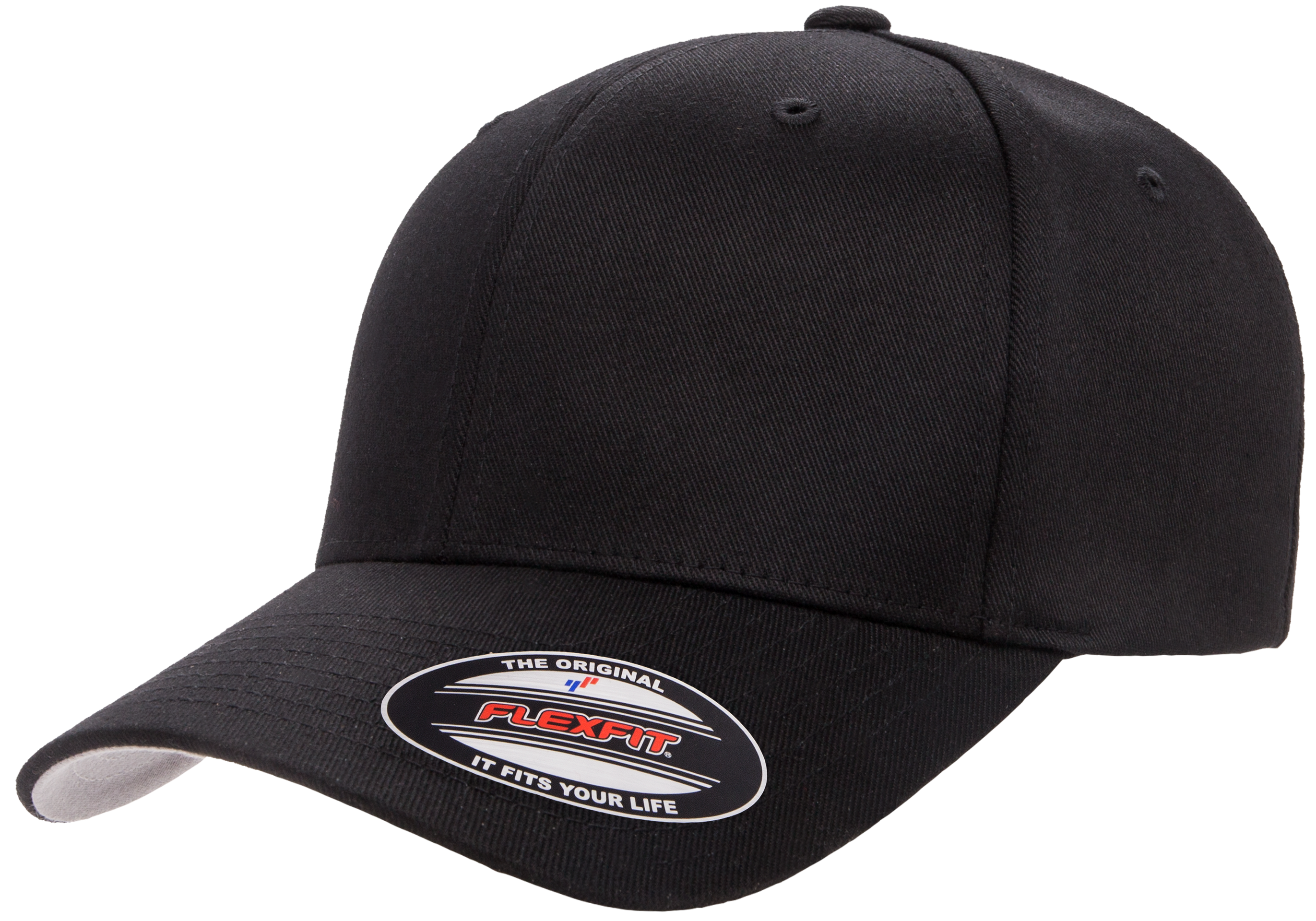 F06277 - FlexFit Wooly Combed Fitted Cap Black 06277 6277 __label:IN-STOCK fitted fitted cap