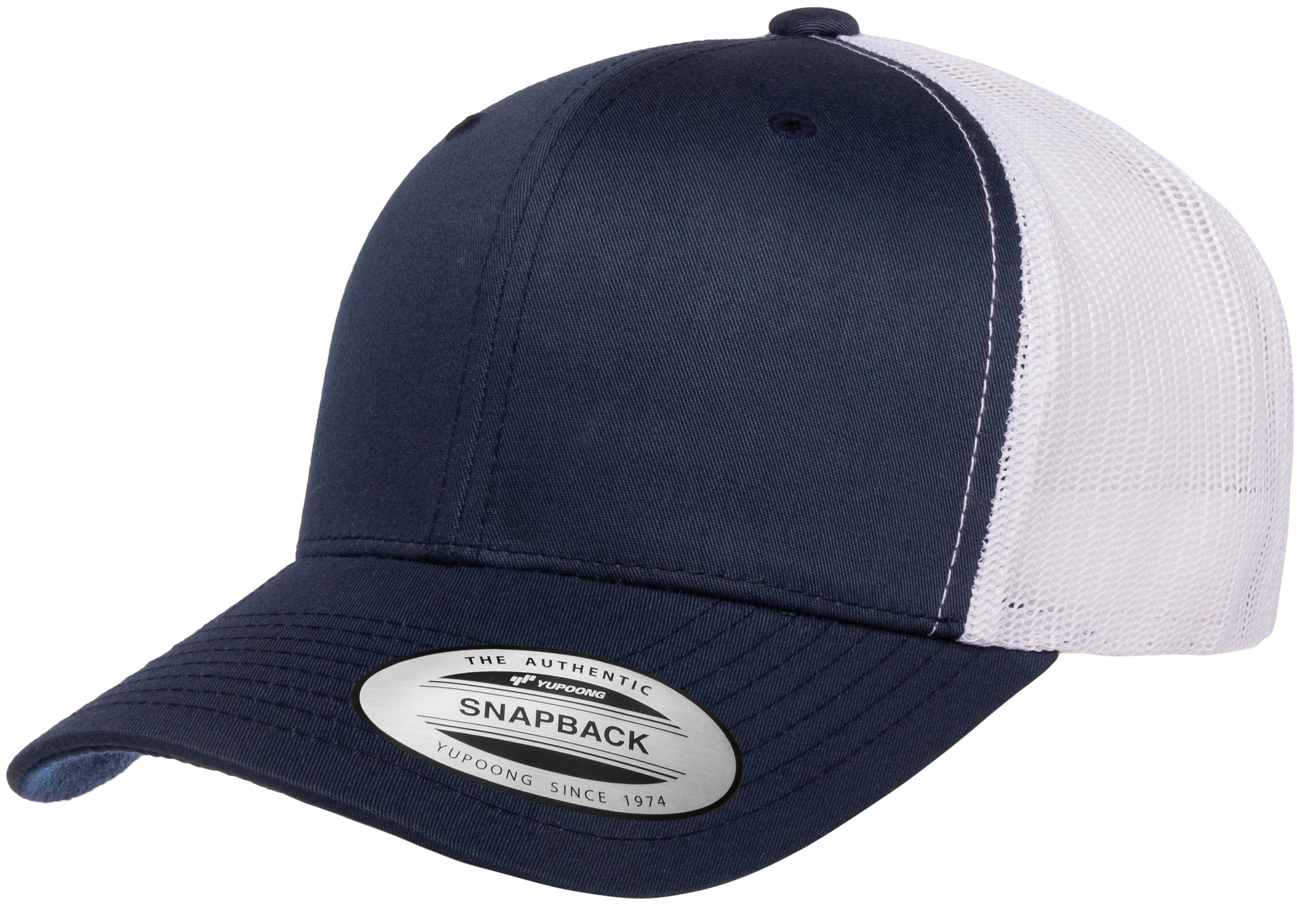 F6606T - YP Classics 2-Tone Snap Back Trucker Cap Navy White 6606 6606t __label:IN-STOCK snap back trucker yp classic yupoong