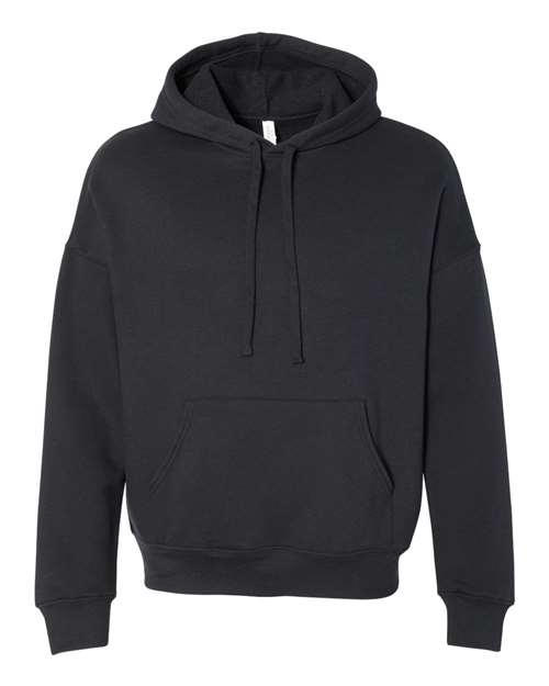 BELLA + CANVAS 3729, Unisex Sponge Fleece Drop Shoulder Hoodie Sweatshirt, Black