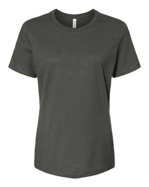 BELLA + CANVAS 6400, Women’s Relaxed Jersey Tee, Military Green