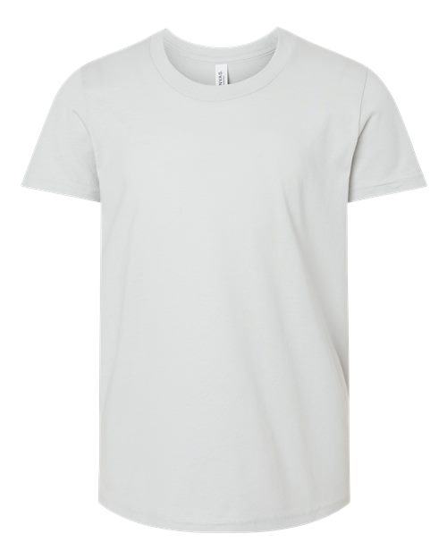 BELLA + CANVAS 3001Y, Youth Jersey Tee, Silver